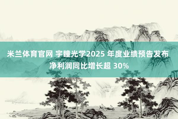 米兰体育官网 宇瞳光学2025 年度业绩预告发布 净利润同比增长超 30%